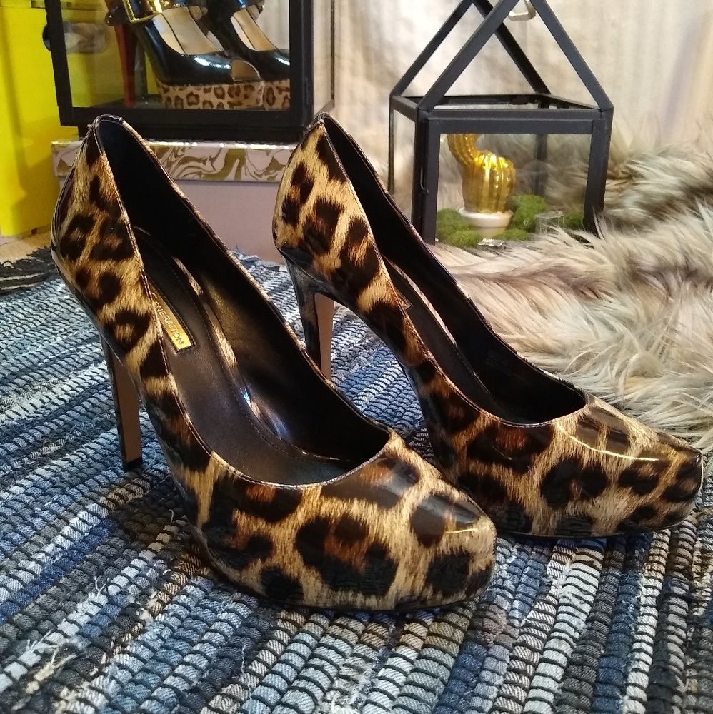 Bcbgeneration Nwot Leopard Print Platform Heels - image 2